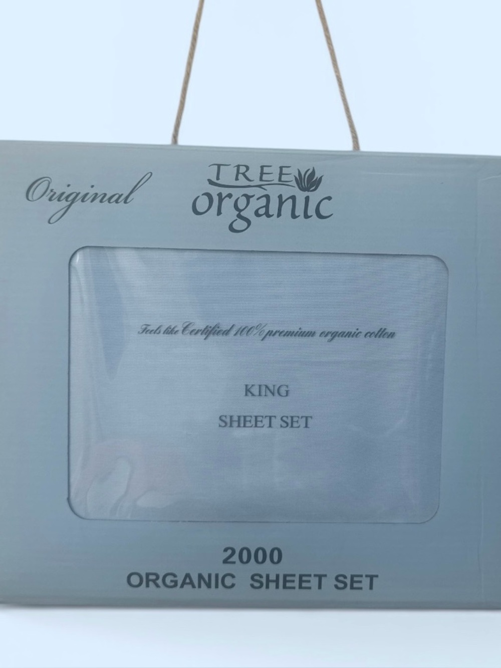 King Sheet Set — Light Blue Organic Bedding